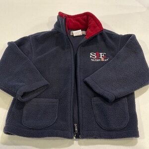 Navy and Red Fleece Jacket